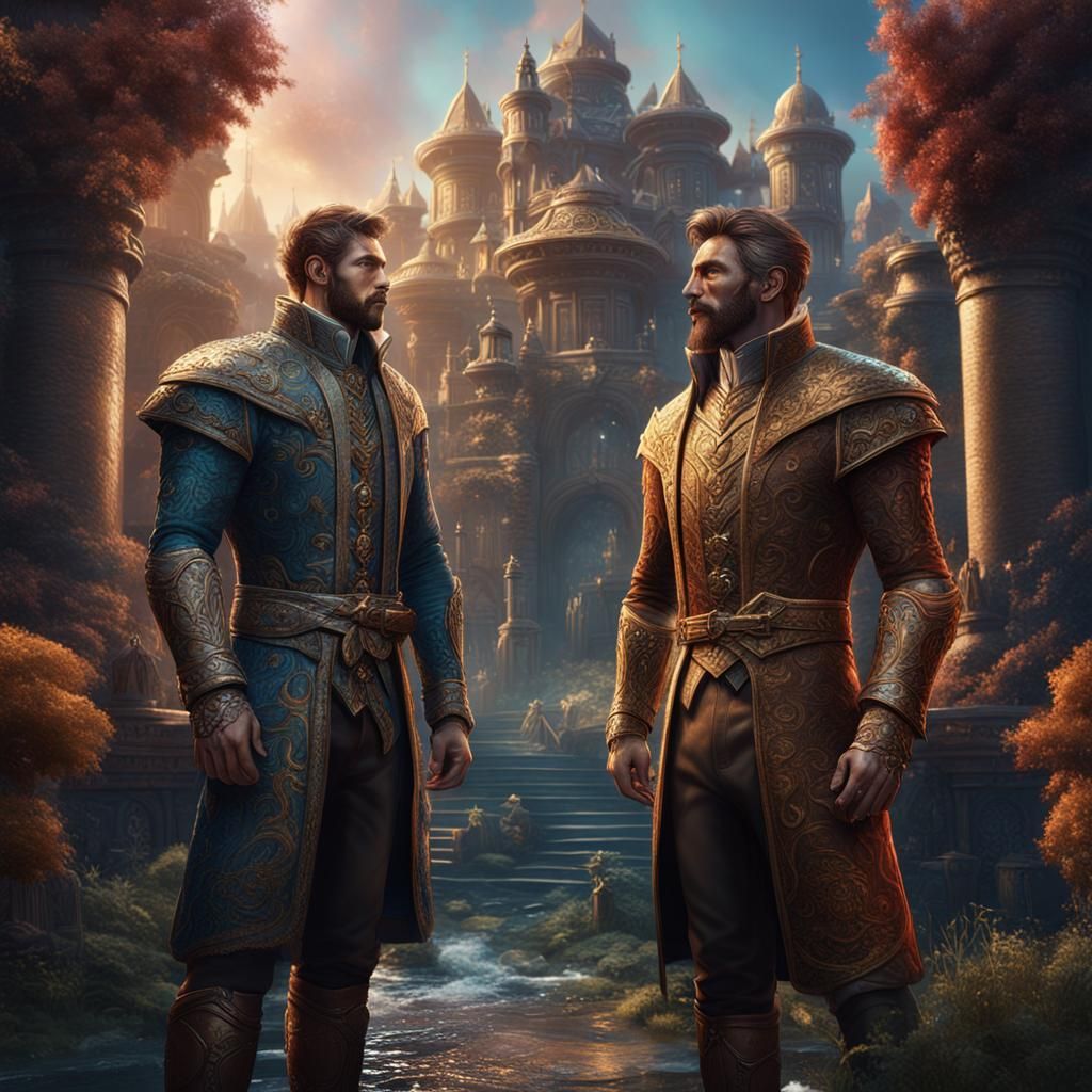 Fantastical Image of Gay Men in Deep Color