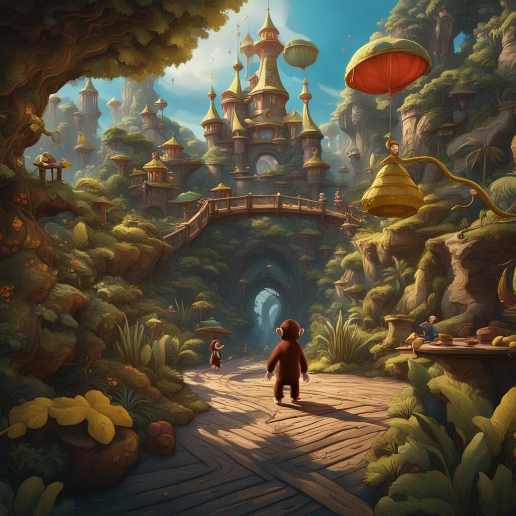 Curious George: Detailed Matte Painting