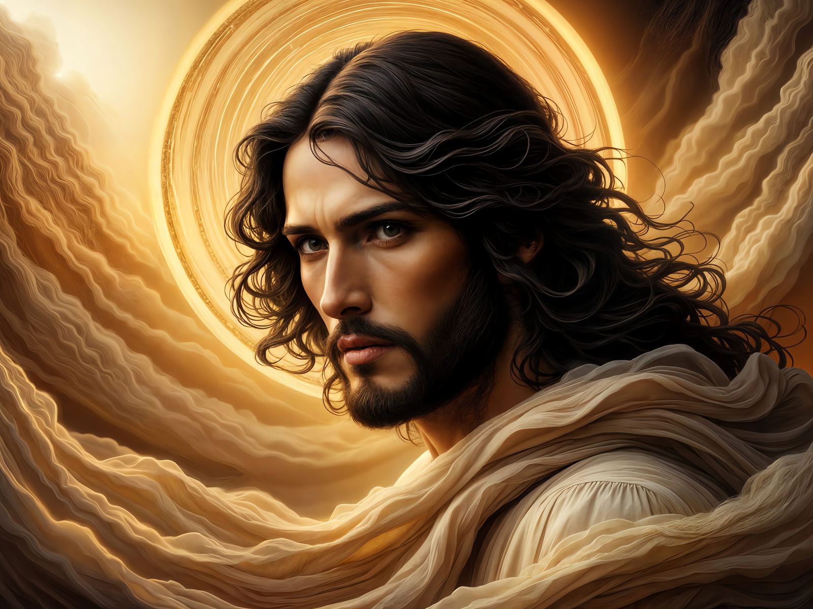Jesus Christ Portrait in Hyperreal Detail