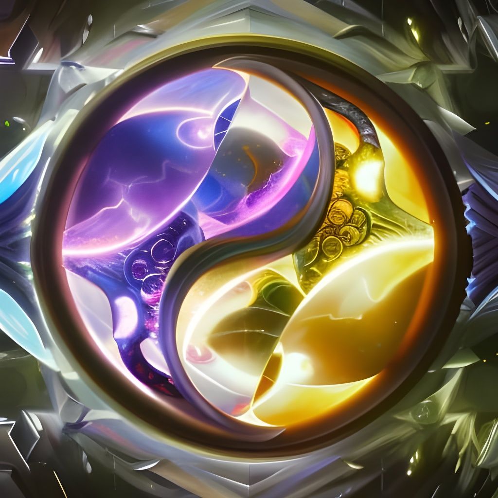 Gold Violet Ying Yang
