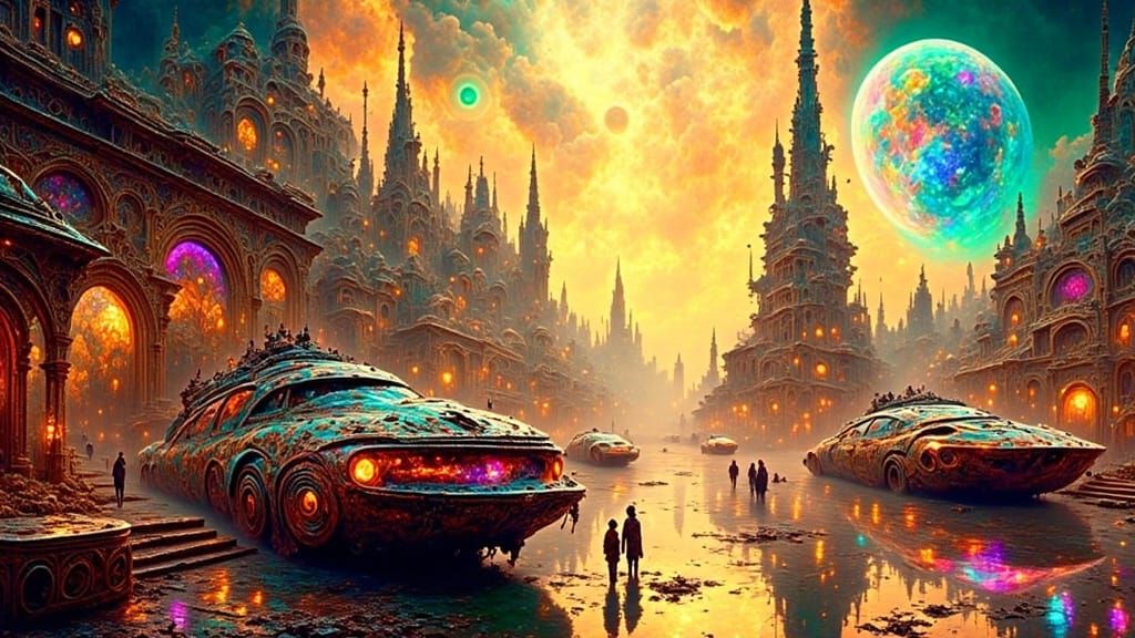 AI Generated Art with Neon Cascadence Style