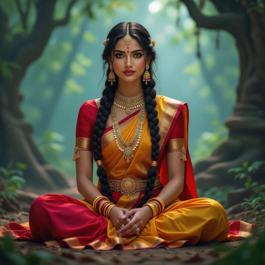 Asvayujau: Goddess of Fortune in Ancient Indian Forest