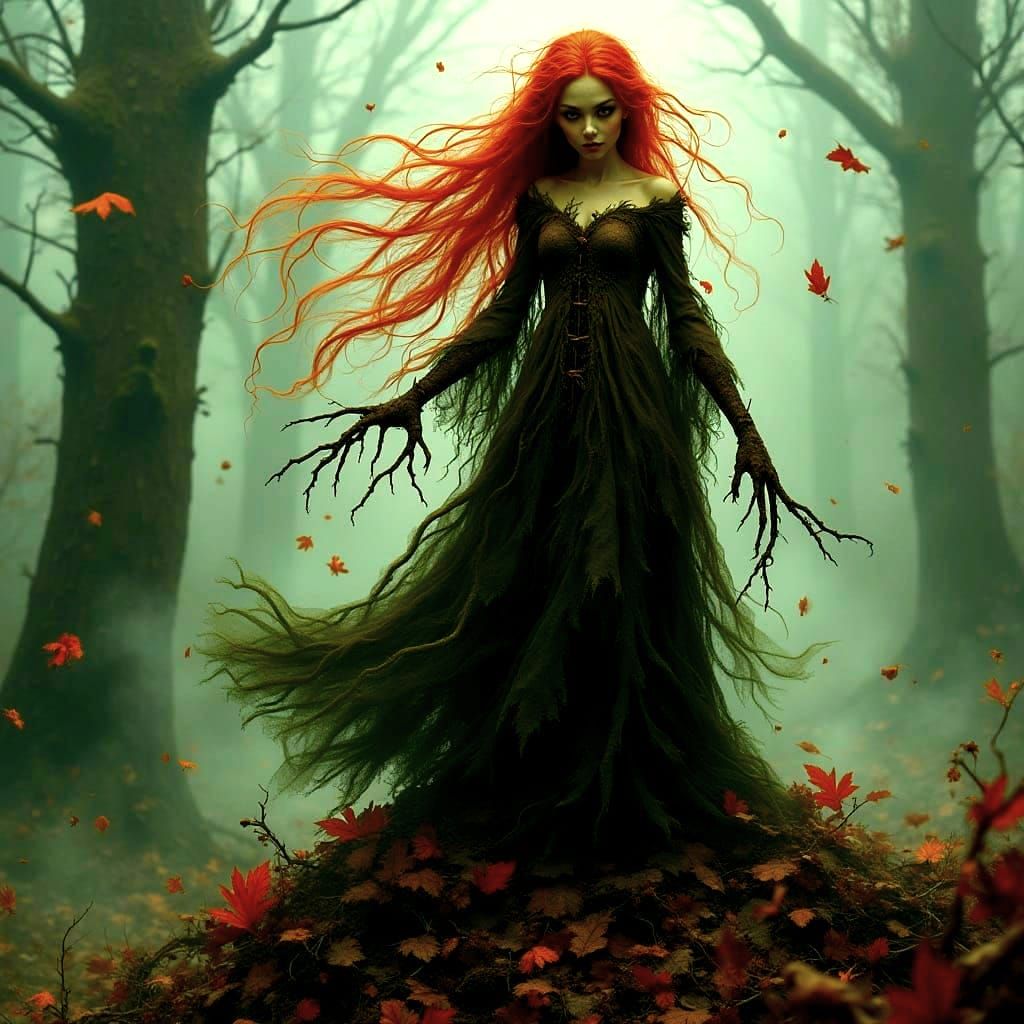 Mystical Wood Sprite in Eerie Whimsy