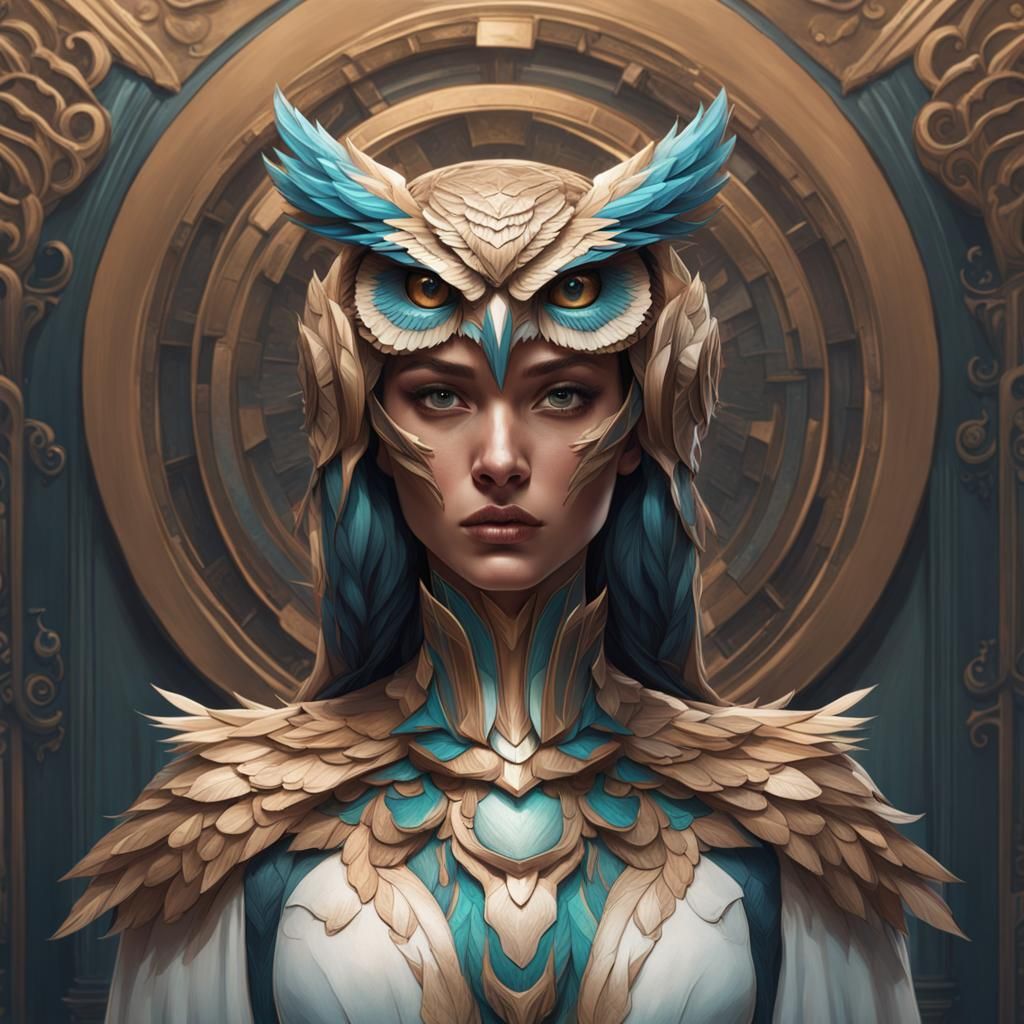 Woman's Transformation into Owl: Artstation Concept Art