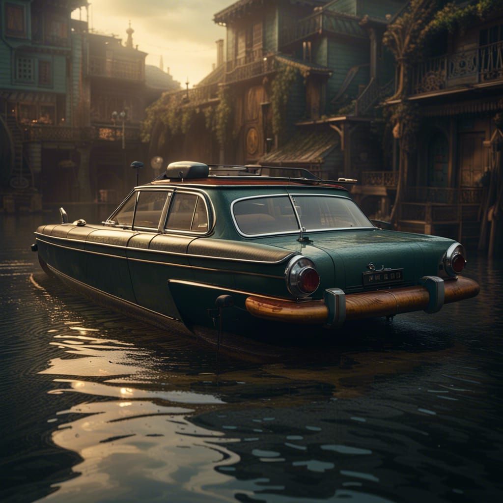 Amphibious Car Concept: Land and Water Vehicle