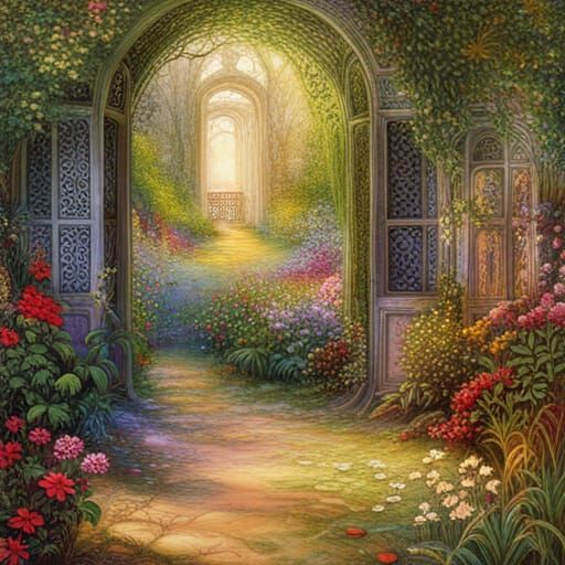 Heavenly Secret Garden in Josephine Wall Style