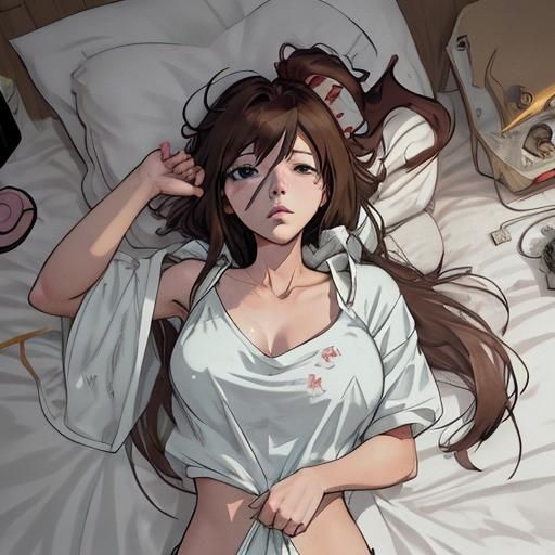 Sleepy Anime Character on Monday Morning in 3D