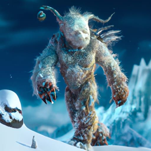 Detailed Matte Painting of a Fantastical Yeti