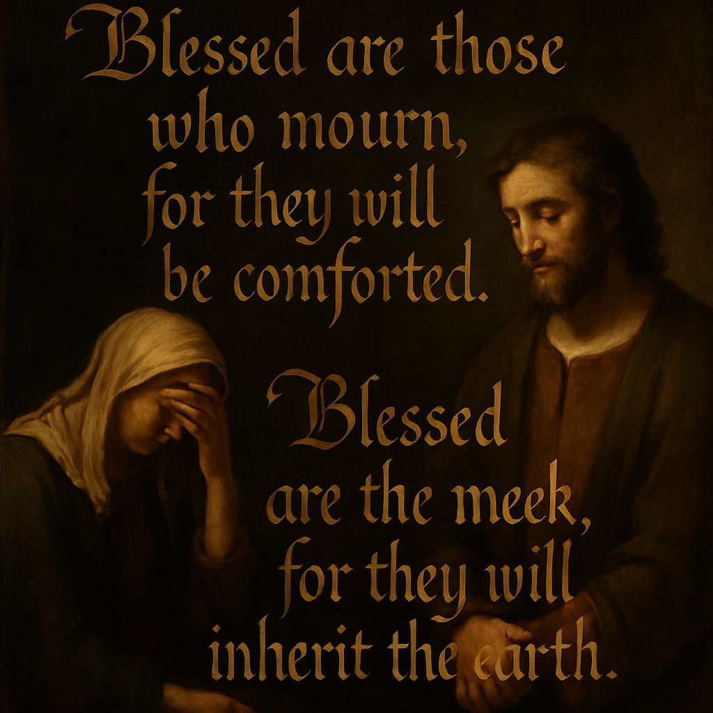 Blessed are those who mourn,
    for they will be comforted....