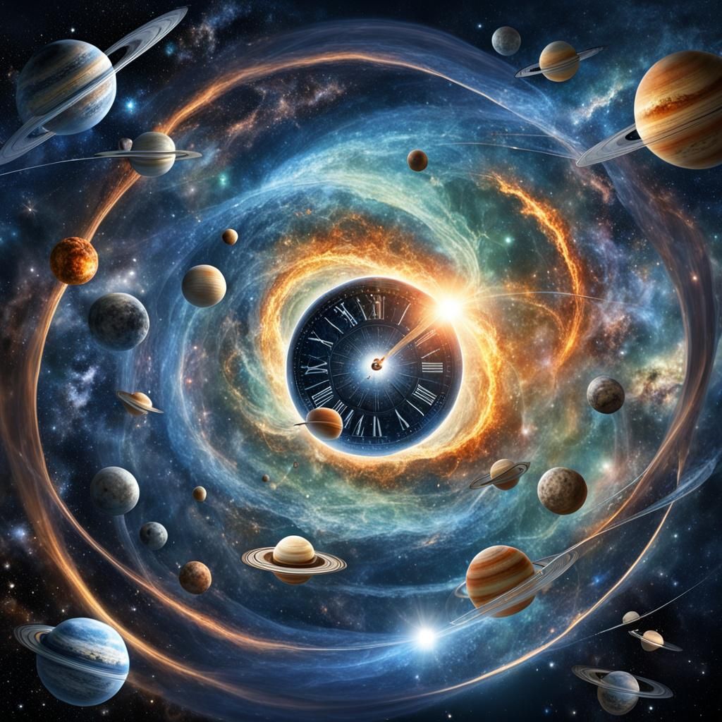 Interconnected Space and Time Conceptual Art