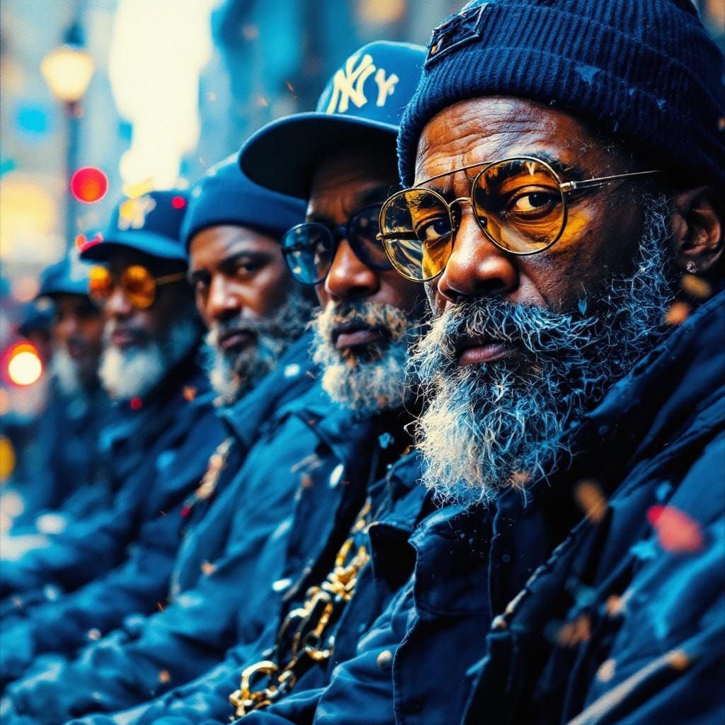 New York Thugs in Gouache Style