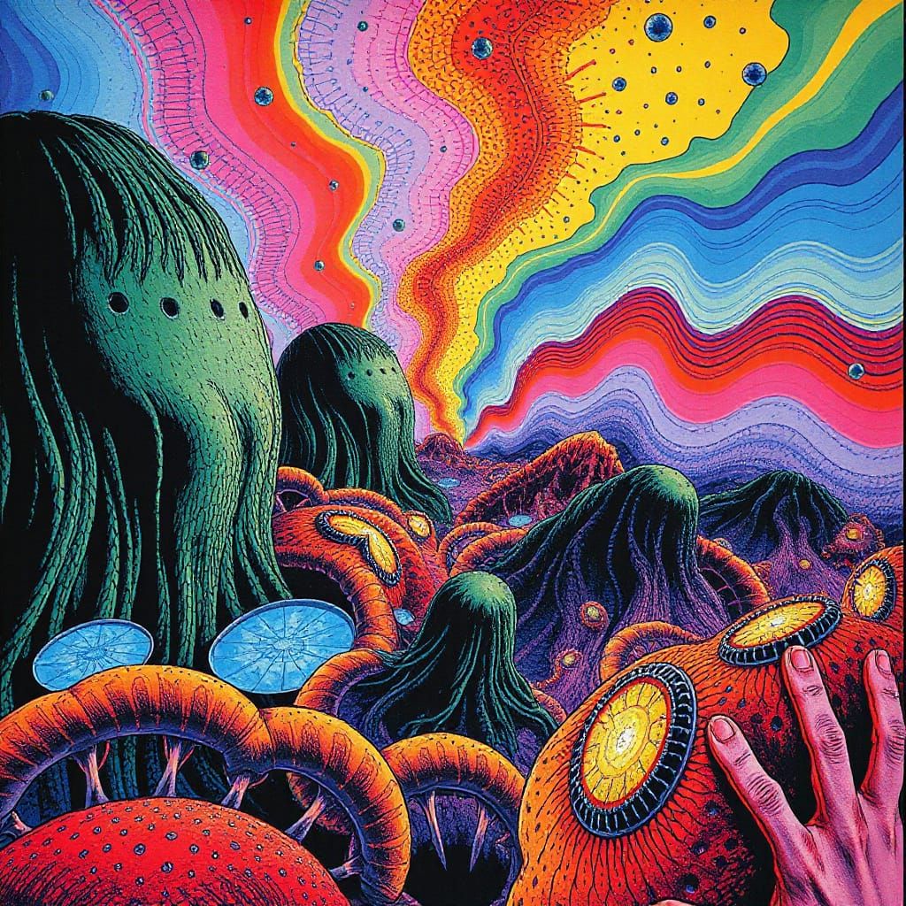 Psychedelic Fractal Dreamscapes Inspired by Joy Division