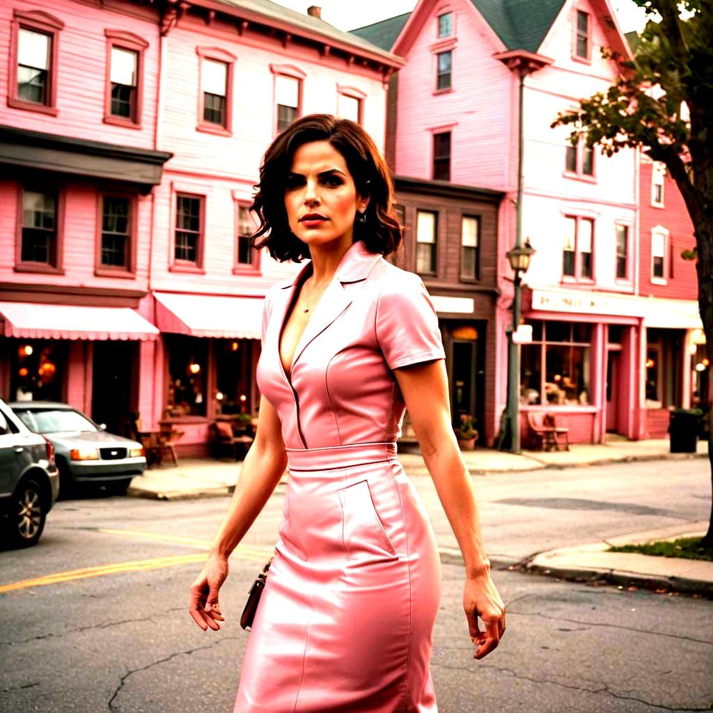 Lana Parrilla in Pink Dress, Cinematic Film Still