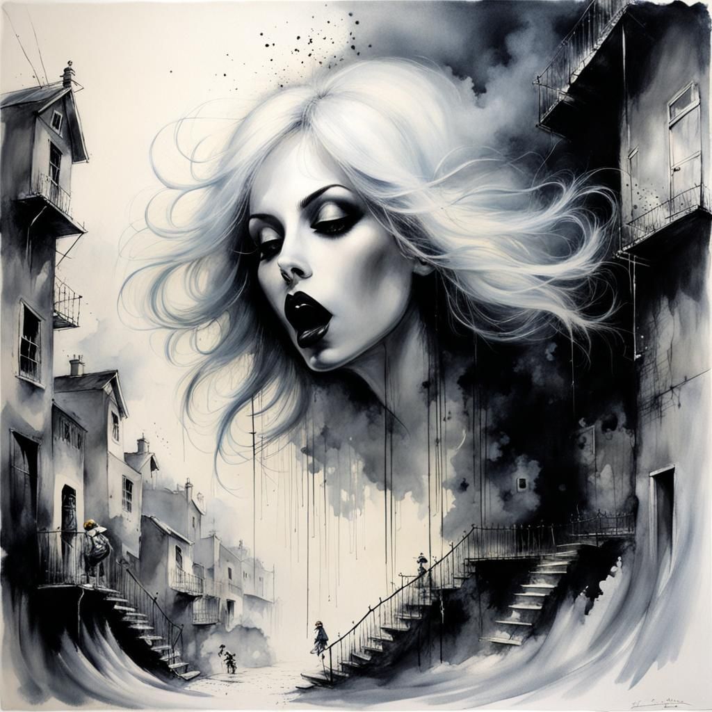 Disturbing Dimensional Rifts in Scratchboard Style