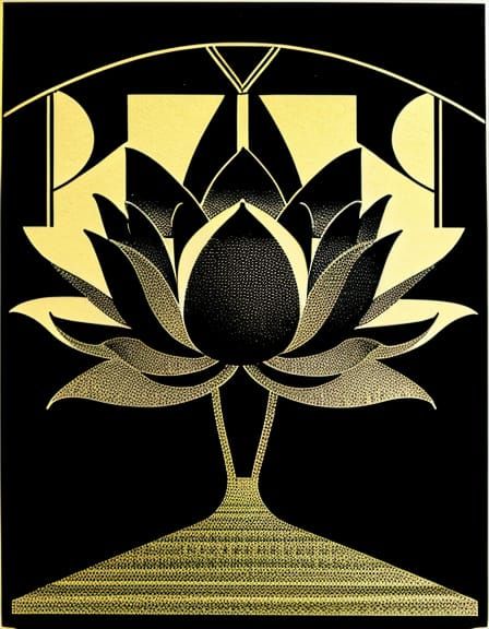 Dark Lotus Flower Parfum Pop Art Screen Print