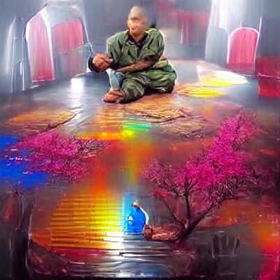 Serene Shaolin Monk in Meditation