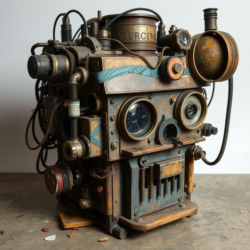 Steampunk-Inspired Mashup of Salvaged Parts