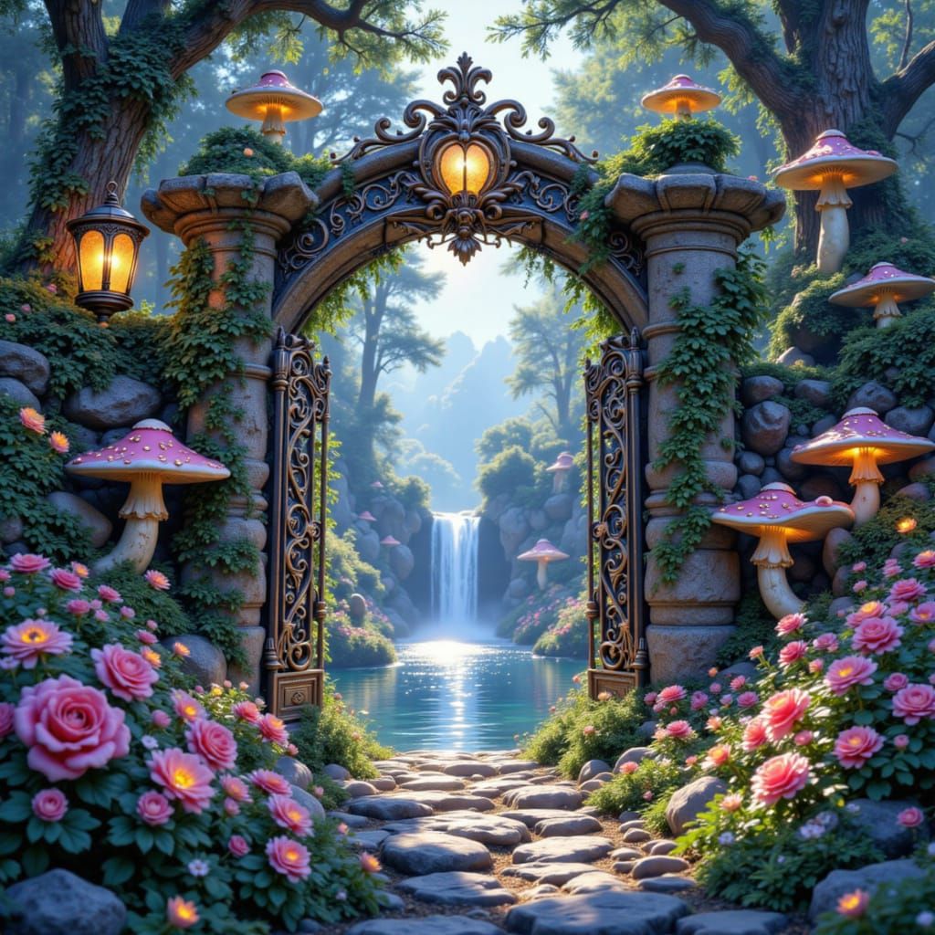 Magical Fairy Gate to Enchanted Woodland