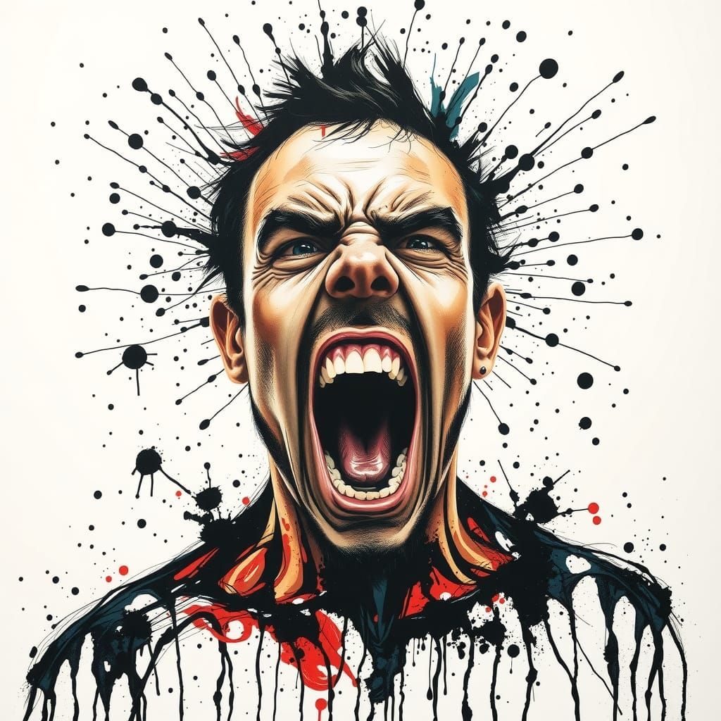 Expressionist Portrait of Fury