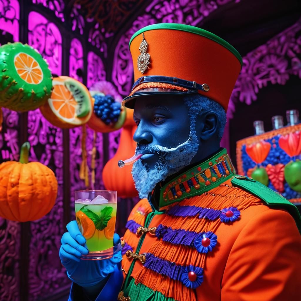 Psychedelic 60s Yeoman Warder Portrait