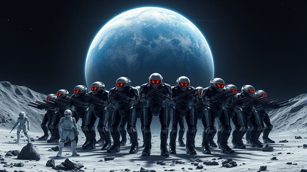 Cyberpunk Legion on the Dark Side of the Moon