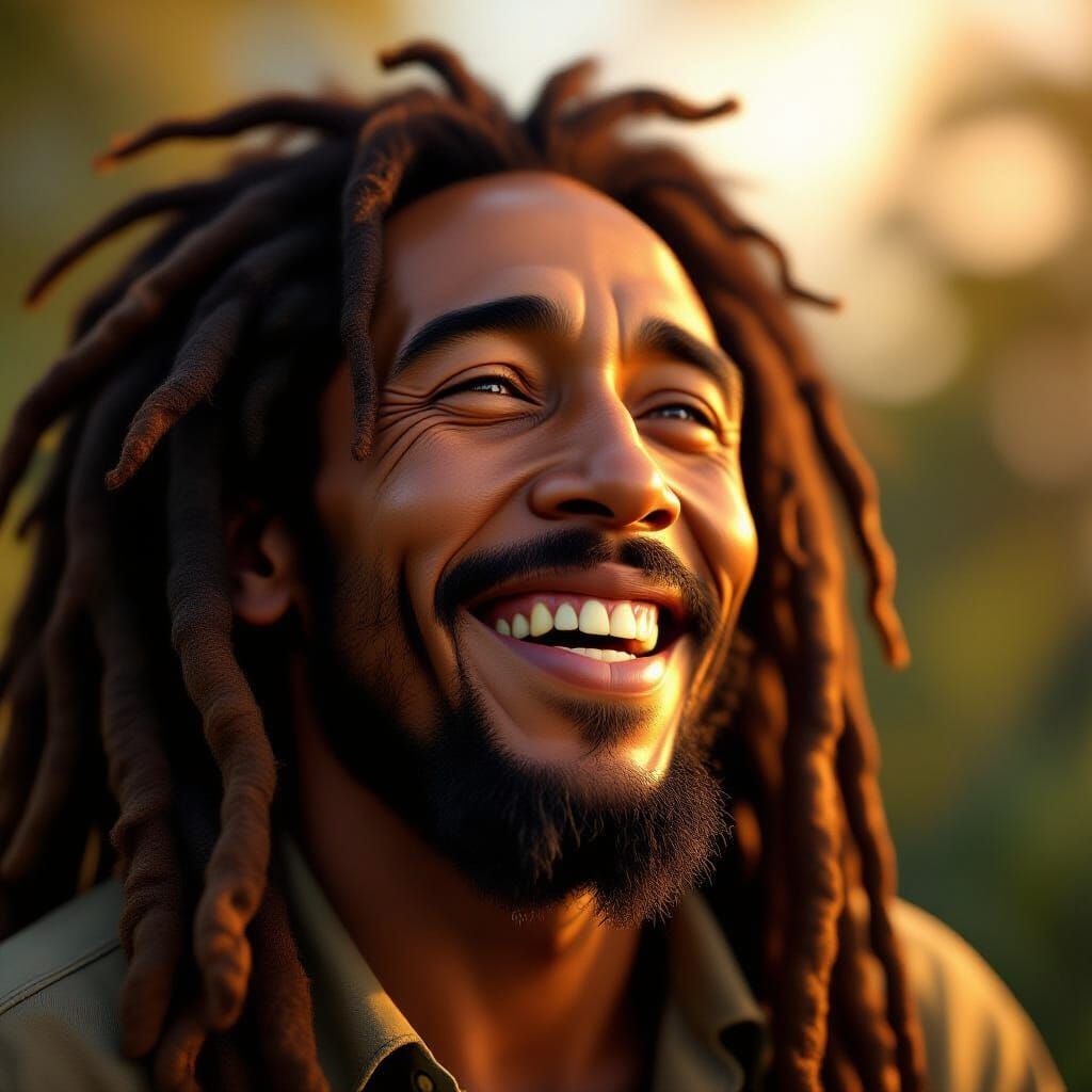 Bob Marley Portrait in Unreal Engine Style