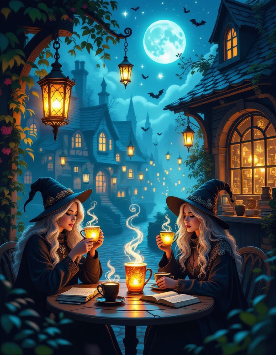 Enchanted Woodland Cafe with Mystical Brews