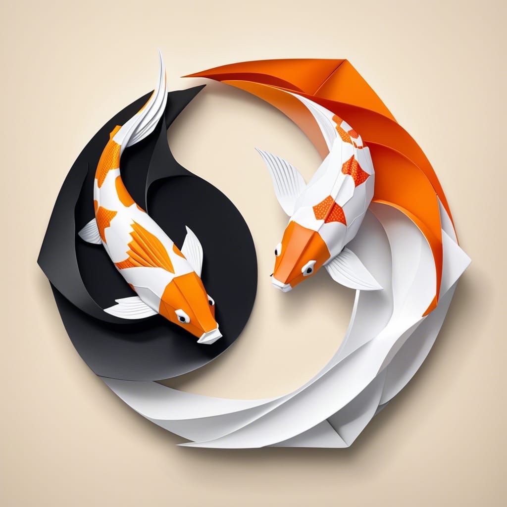 Yin Yang Koi: An Origami Ornament