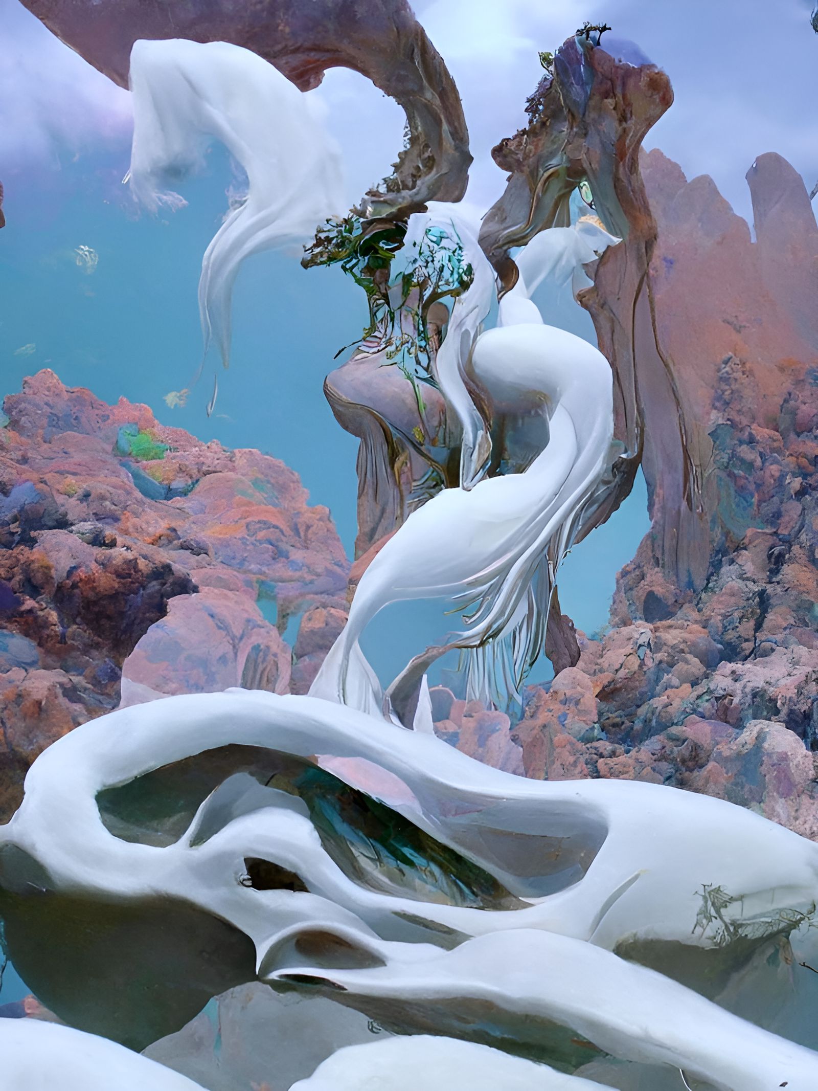 Kronos and Aphrodite in Roger Dean Style