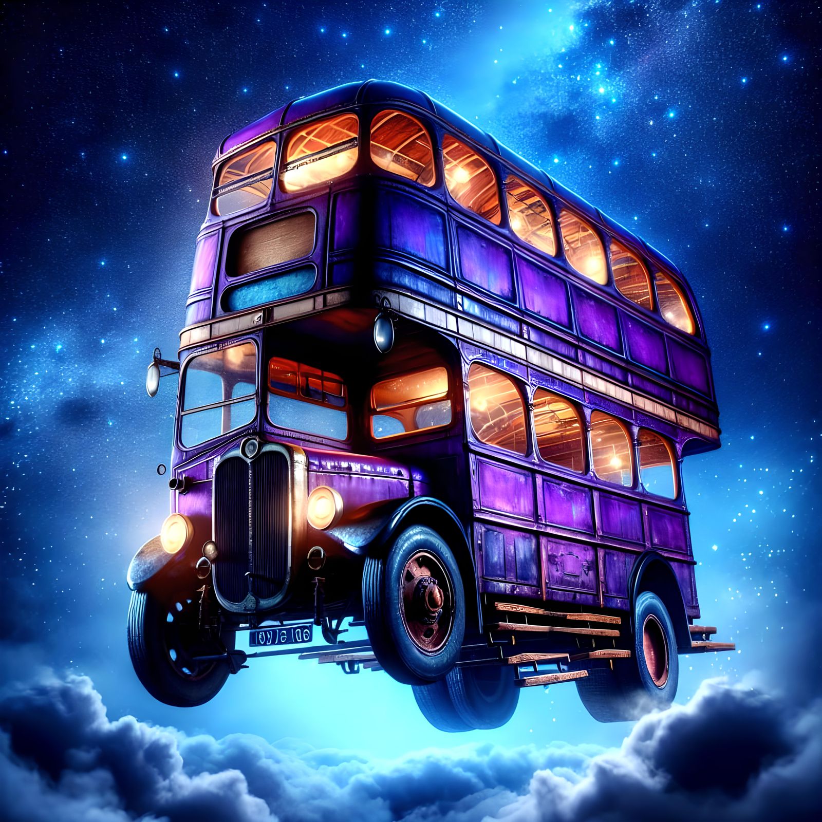 Magical flying bus from hArry potter,