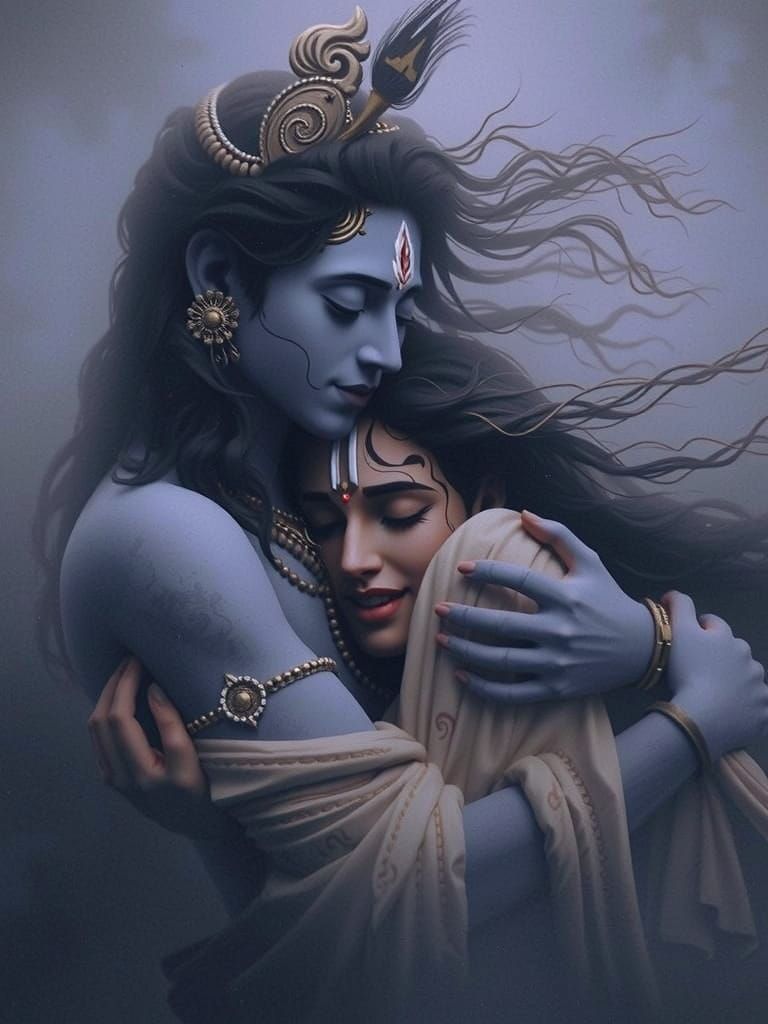 Gentle Lord Shiva in 3D Anime Art