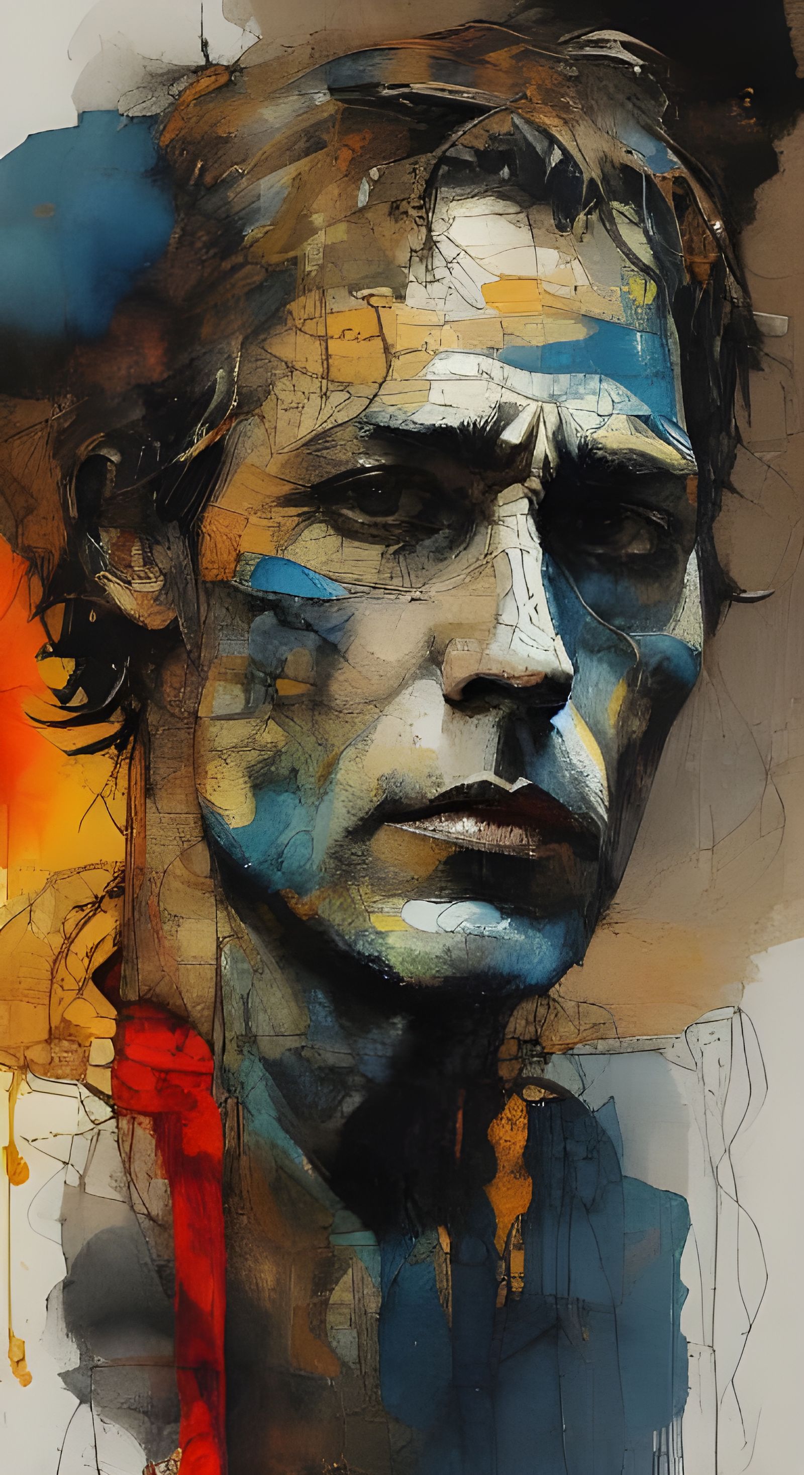 Abstract Emotional Chaos in Expressionist Style