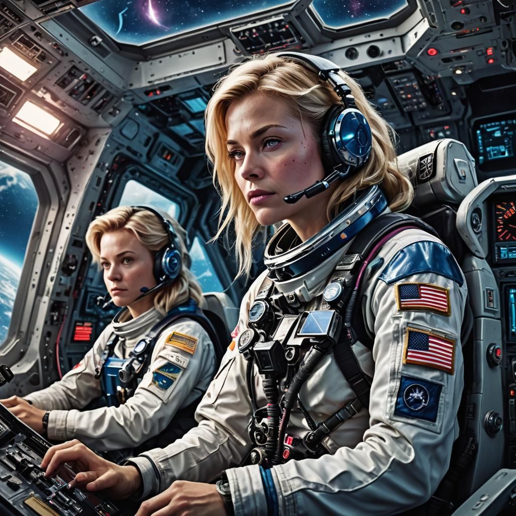 US Space Marine Cockpit: Sci-Fi 8K Photo