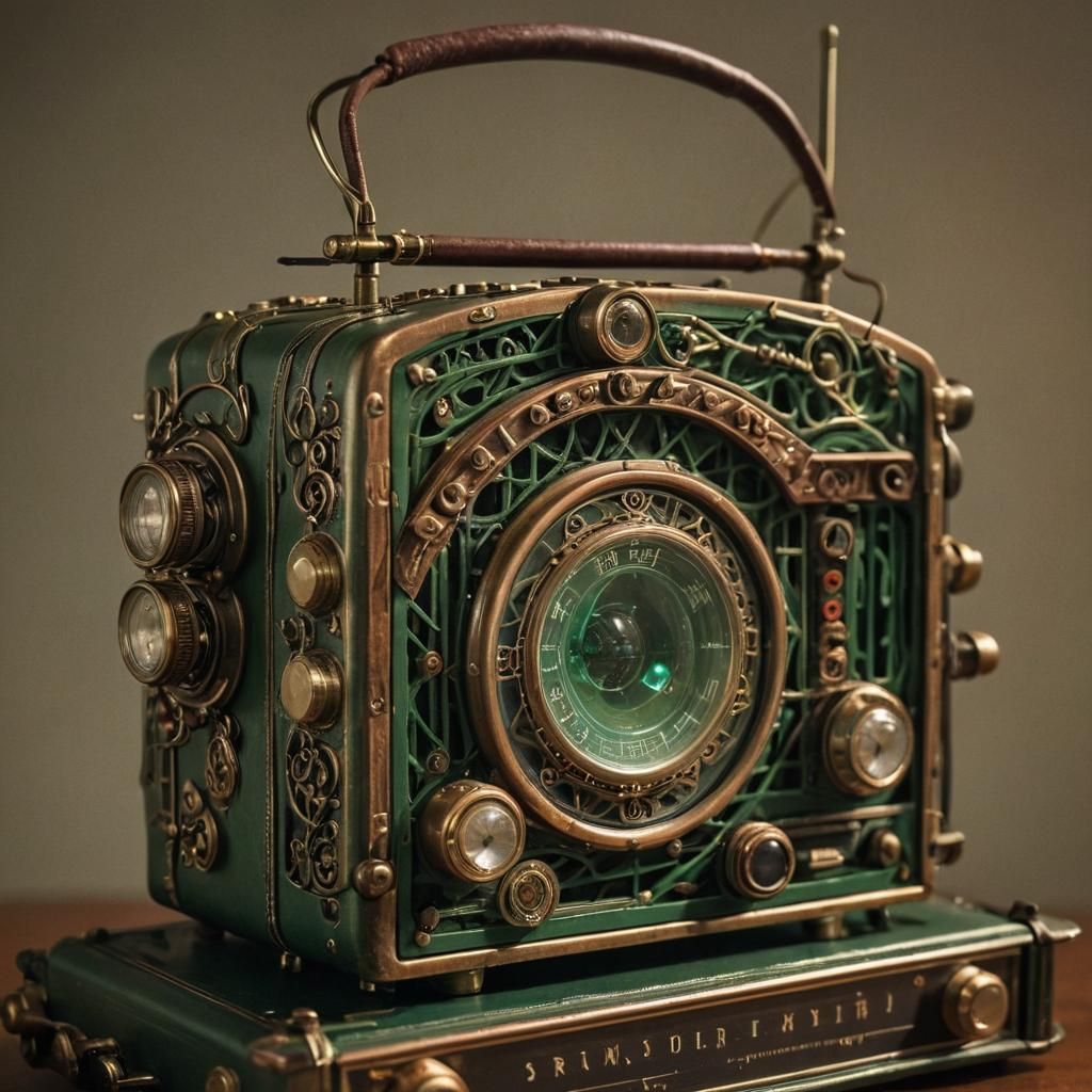 Brass Steampunk Sci-Fi Device Macro Photography