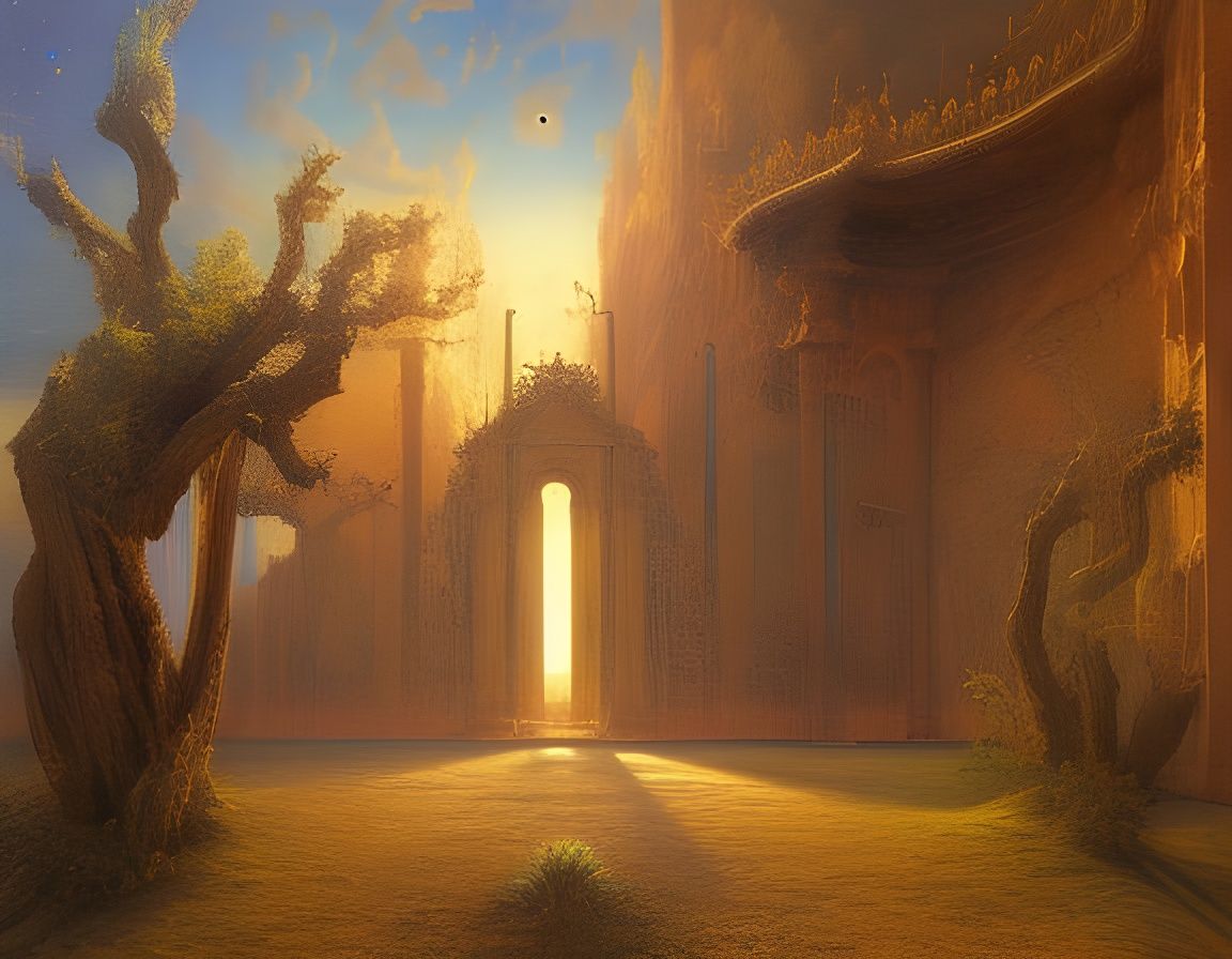 Ethereal Gate to Eternity at Mountain Lake