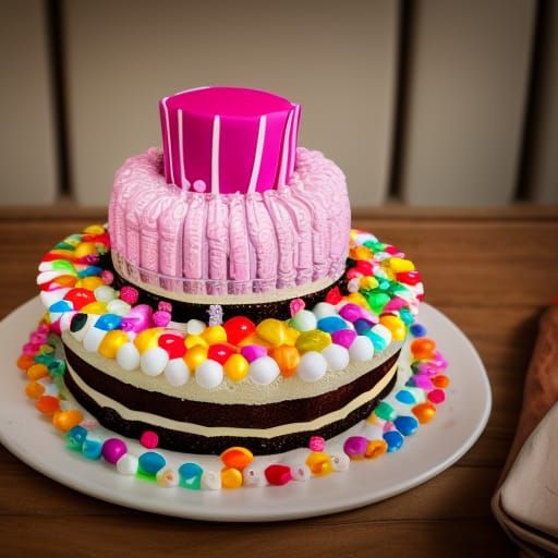 Gem-Studded Birthday Cake: Professional Photography