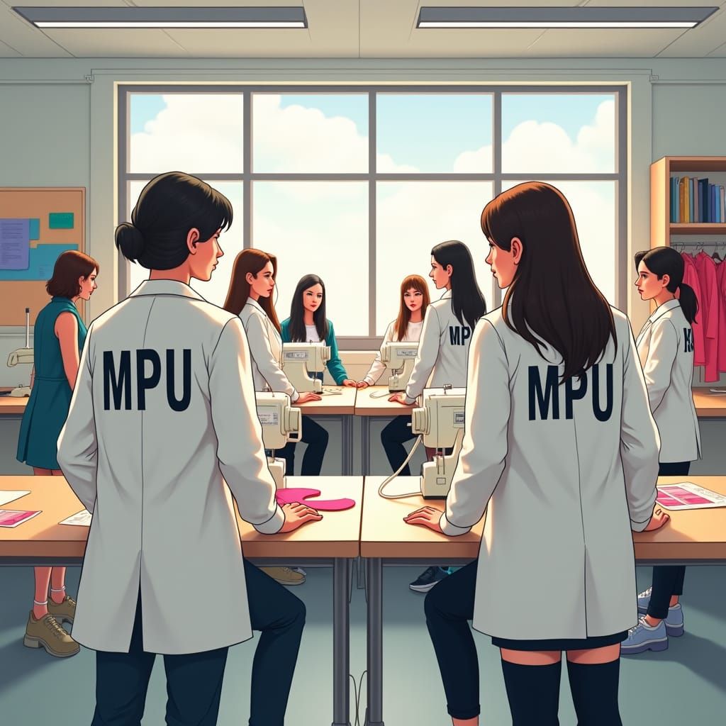 Fashion Design Lab: University Students in Futuristic Style