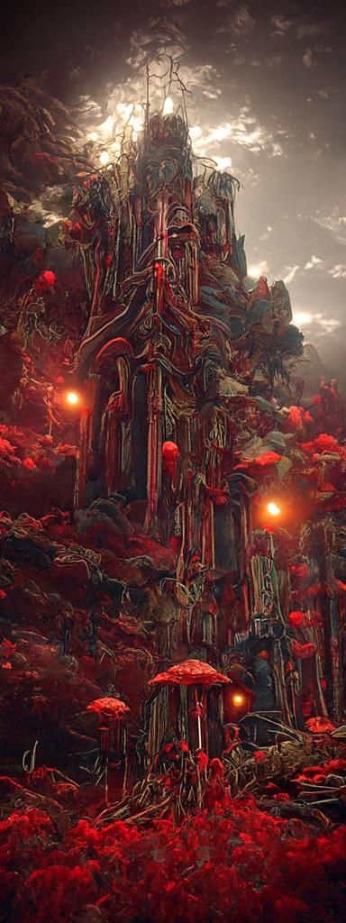 hell rise, grotesque, devils, red wires,  chains, brutalism, terrifying, octane render, hell fire, hellish, horror, 8k, ...