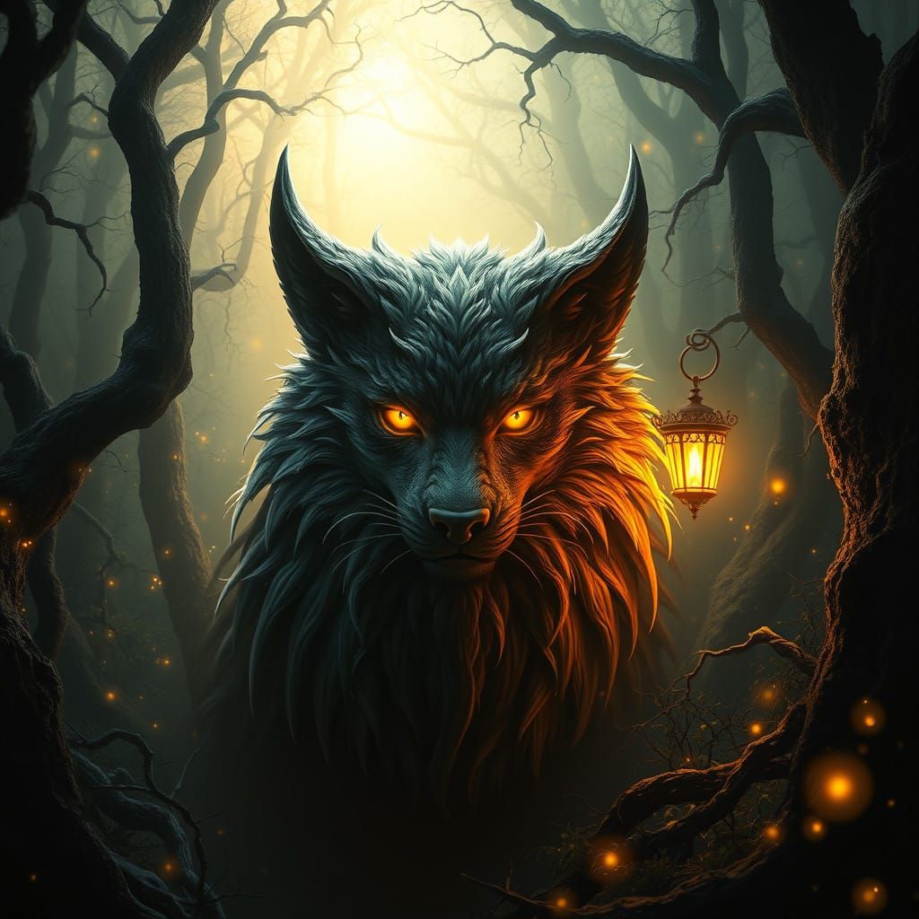 Majestic Forest Spirit in Ethereal Glow