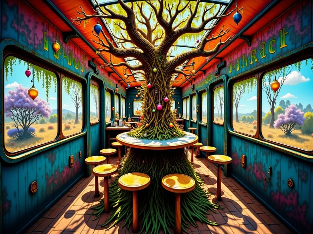 Enchanted Cafe in Repurposed Australian Train with Graffiti ...