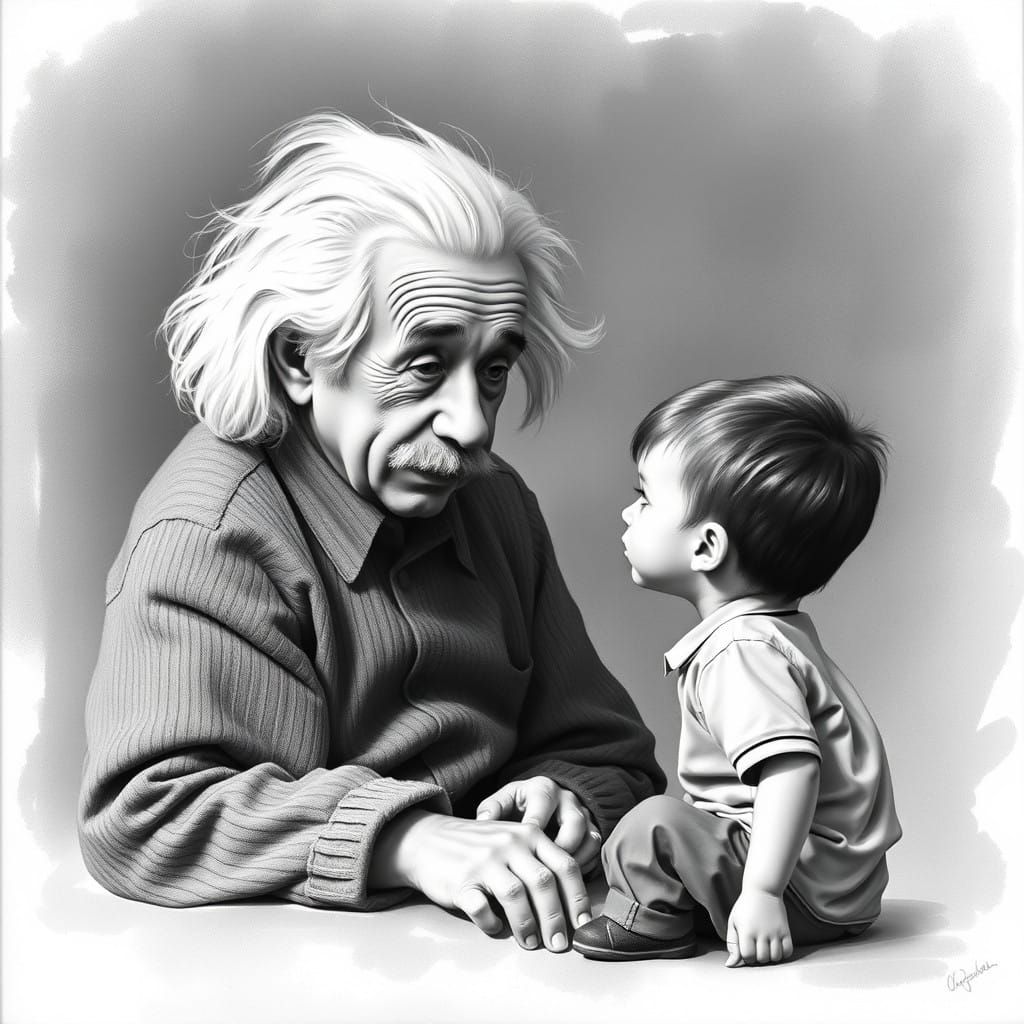 Einstein Explains Mathematics to a Curious Child in a Gentle...
