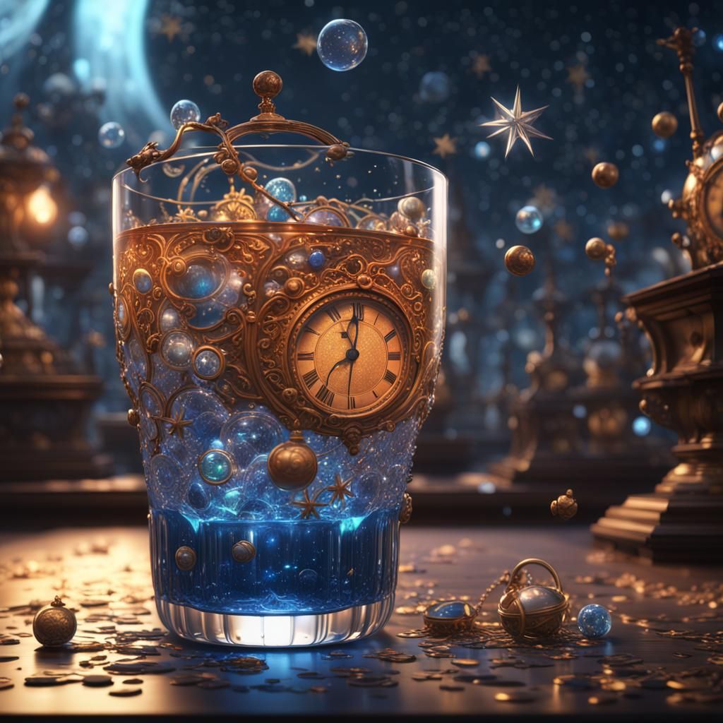 Stars and Clocks in Glass: Fantasy Concept Art