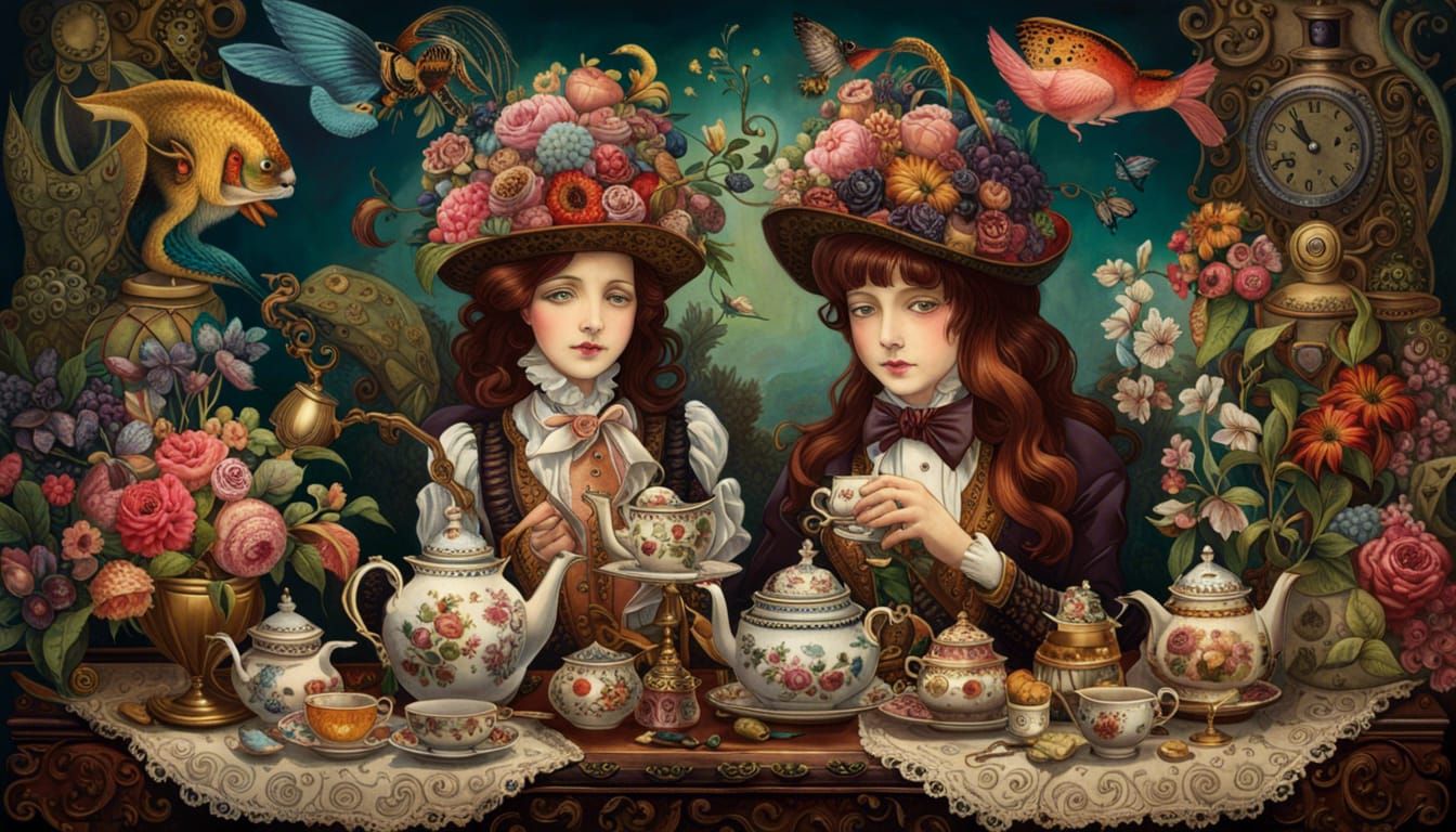 Steampunk Romanticism with Gothic Flowers and Dreamcore