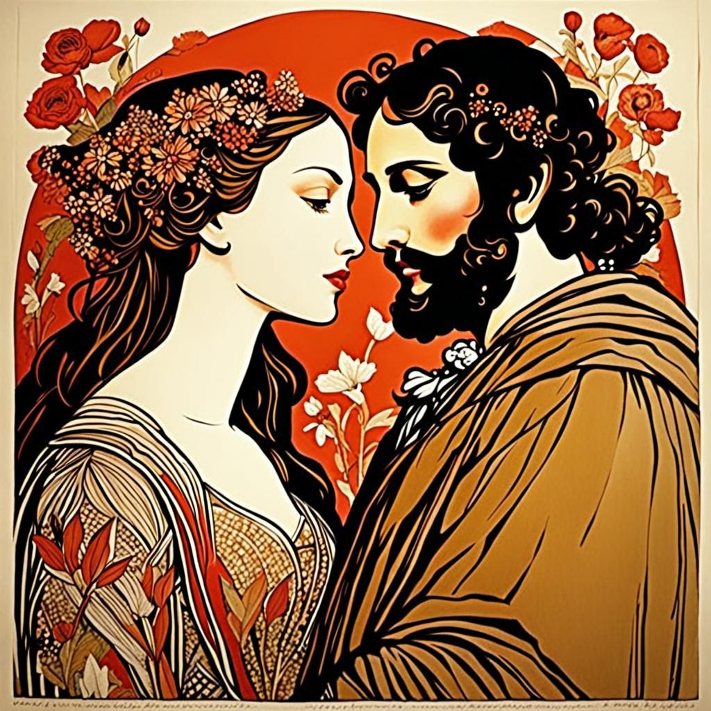 True Love: A European Master Ink Drawing