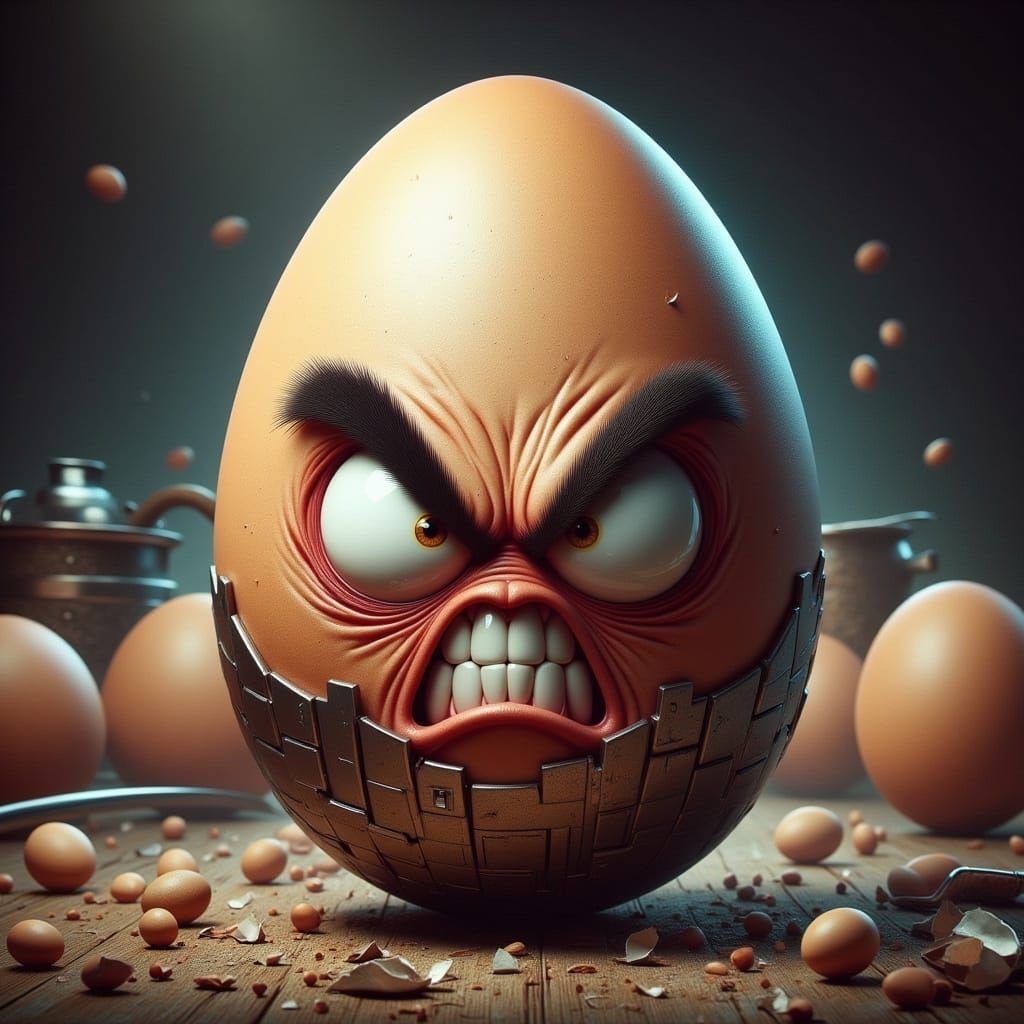 Angry Egg as Roman Soldier