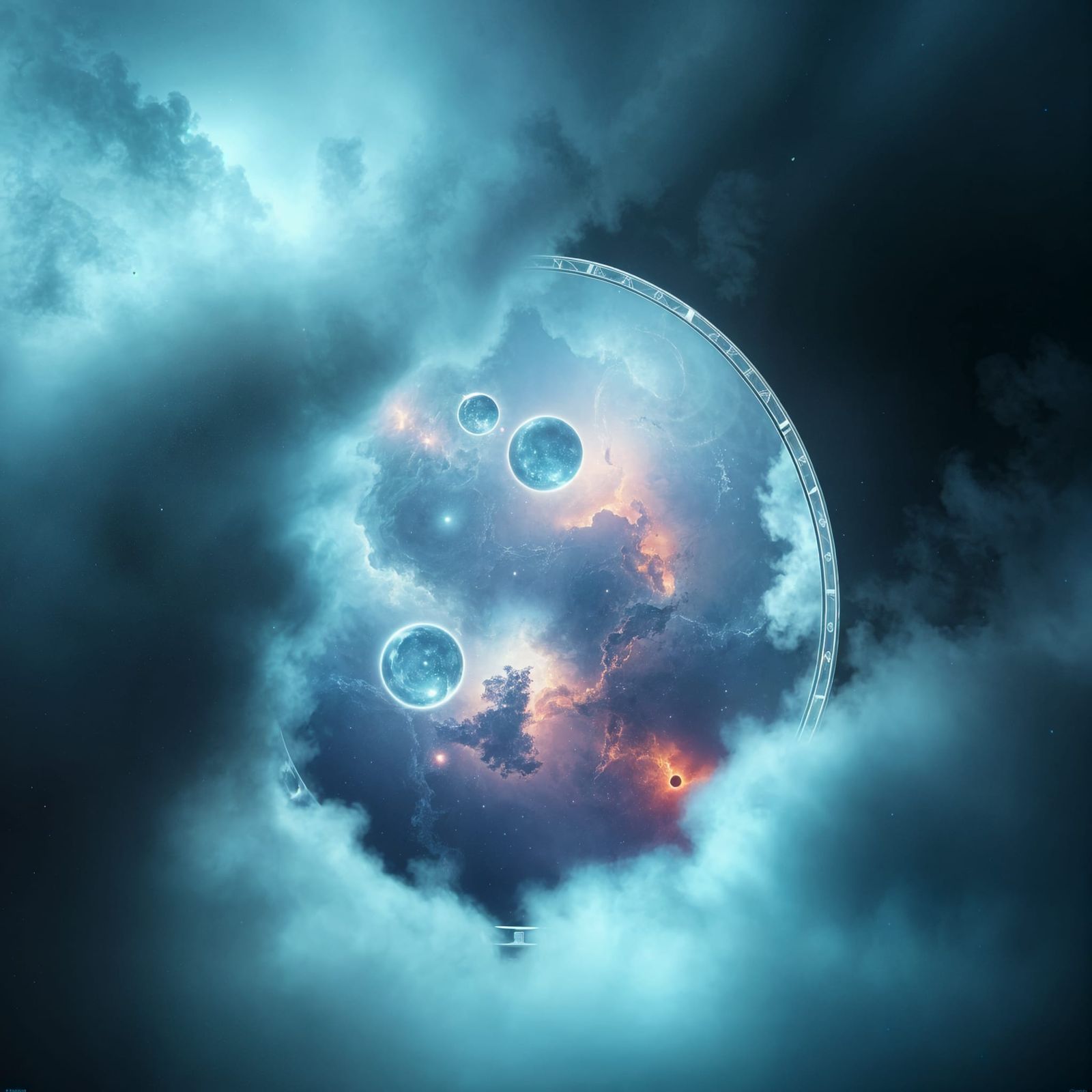 Mysterious Portal Shrouded in Cosmic Fog