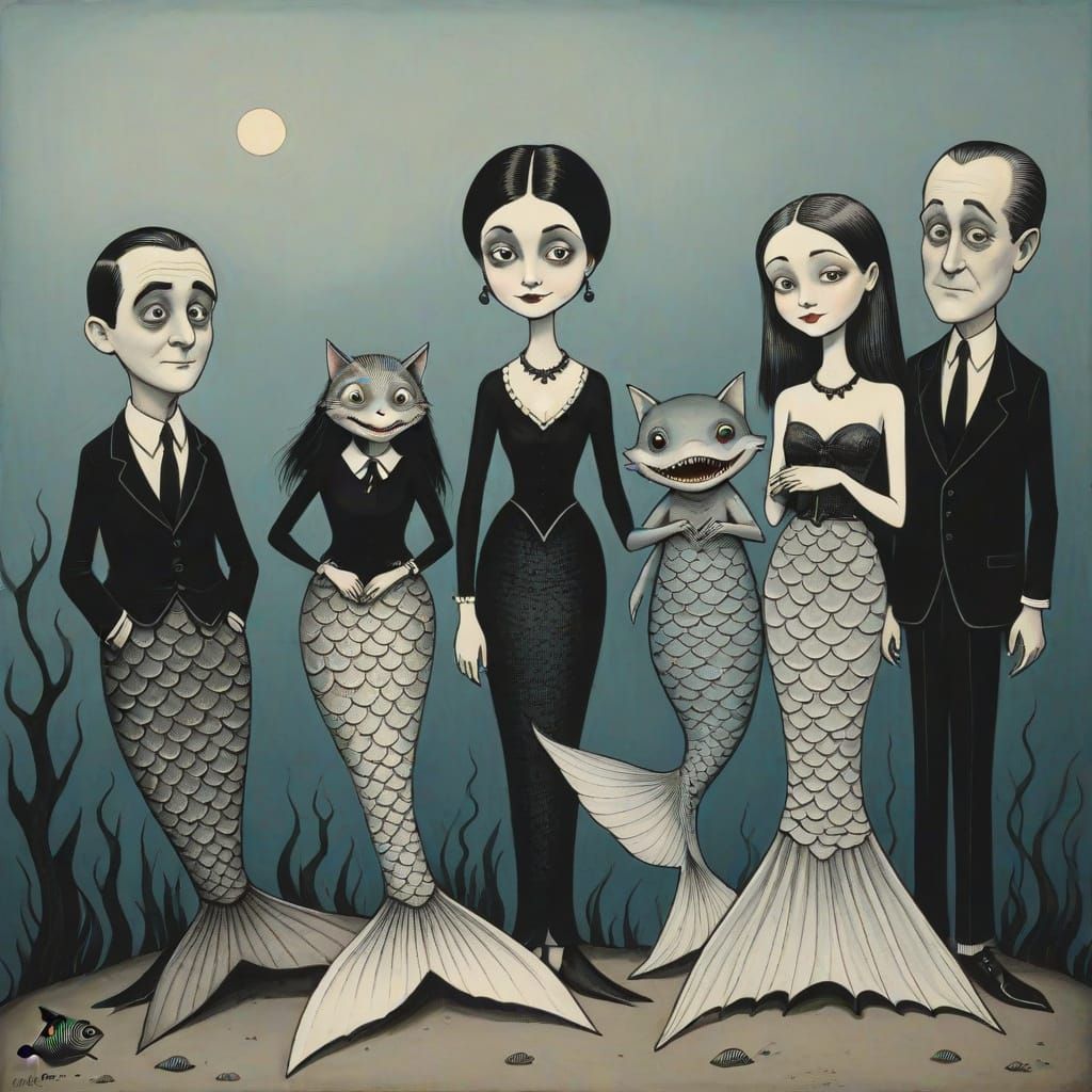 The Addams Family Submerged in a World of Aquatic Wonder
