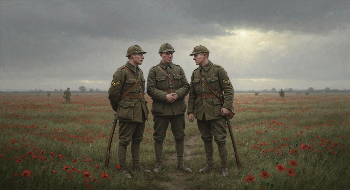 British WWI Survivors Remember Armistice Day in Poppy Fields