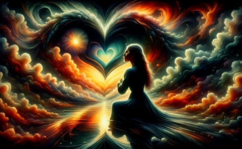 Melancholic Mother: Heartbreak in a Double Exposure Portrait