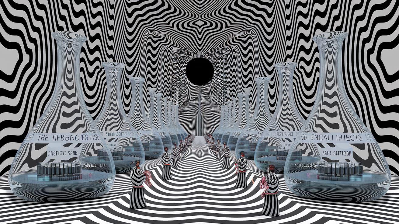 The Vibrational Alchemists in Op-Art Surrealism
